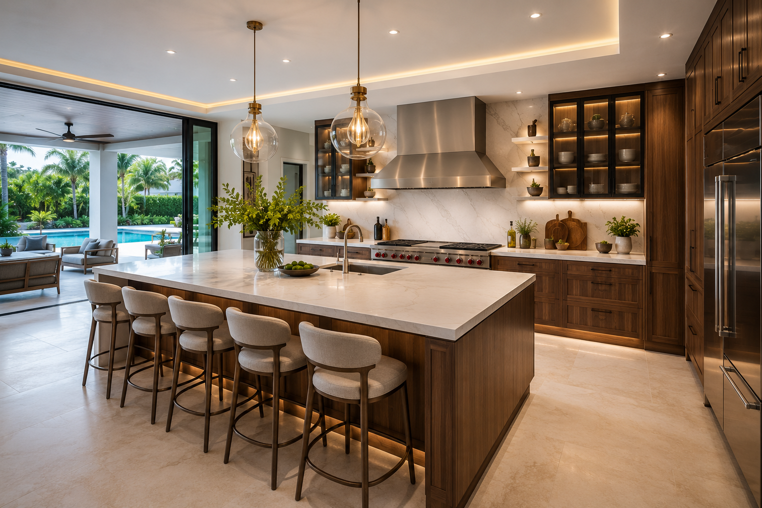 Luxury kitchen remodel custom cabinetry Miami Coral Gables